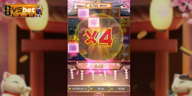 Tính năng biểu tượng mèo may mắn trong Lucky Neko